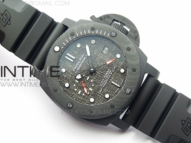 PAM1039 Carbotech VSF 1:1 Best Edition Dark Grey Sail Dial on Rubber Strap P.9010 Clone